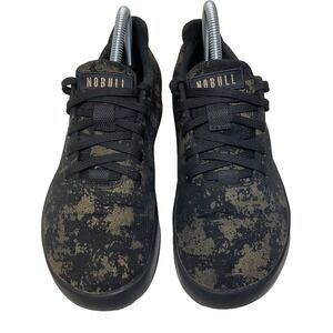 NOBULL Shoes Mens 6.5 Women's 8 Gold Camo SuperFabric CrossFit Trainers Lace Up